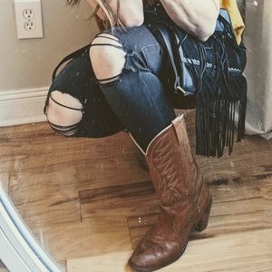 Dingo Cowgirl Boots size 8.5 medium brown